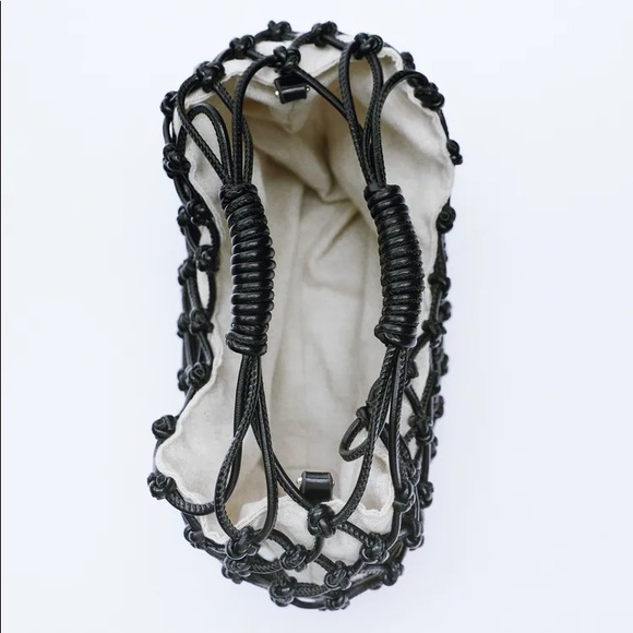 Zara Set - Black Knotted Mesh Heels & Mini Bag - Picture 7 of 12